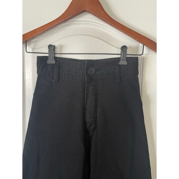 Zara Straight Wide Legs Jeans Baggy Solid Black Size 4 - Picture 6 of 8